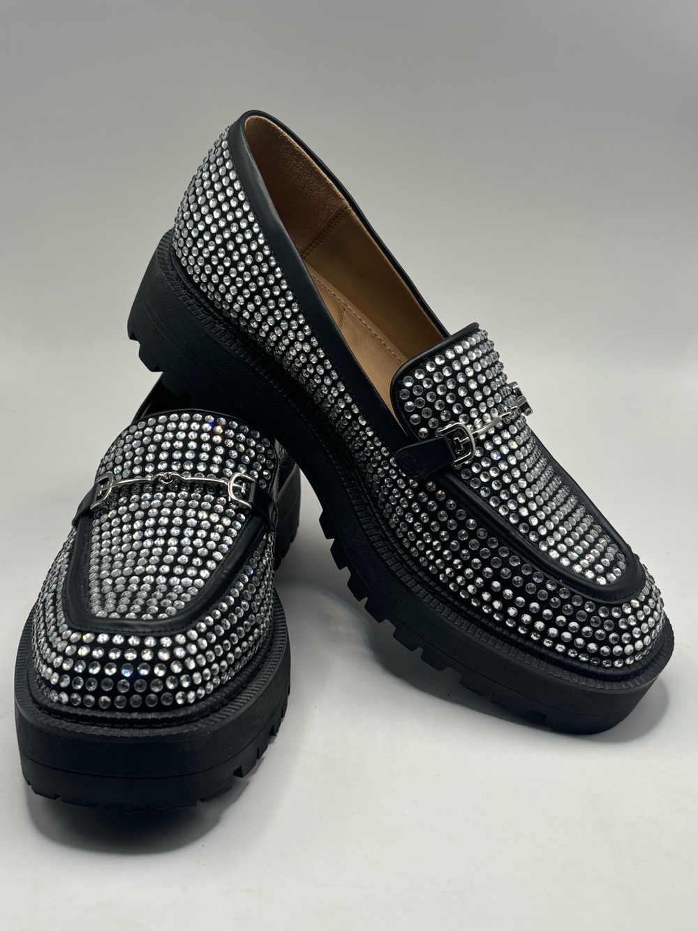 Sam Edelman Rhinestone Lug Sole Loafers - Size 8.5 | EUC